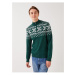 LC Waikiki LCW Casual High Neck Long Sleeve Patterned Men's Knitwear Sweater