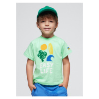 Tričko s krátkým rukávem froté EASY LIFE světle zelené MINI Mayoral