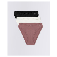 Organic Basics Flex Cheeky Brief 3-pack Off White / Rose Wood / Black