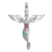 Engelsrufer Stříbrný přívěsek Anděl s barevnými zirkony ERP-ANGEL-S-ZIM