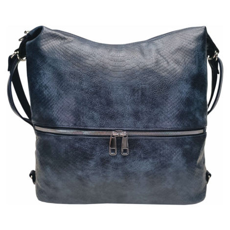 Moderní tmavě modrý kabelko-batoh z eko kůže Kaline Tapple