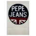 Dětská bavlněná mikina Pepe Jeans bílá barva, s aplikací