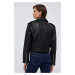 Kožená ramoneska Calvin Klein Jeans dámská, černá barva, přechodná, oversize