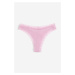 H & M - Bavlněné kalhotky thong 3 kusy - růžová