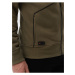 Khaki pánská mikina na zip s kapucí Ombre Clothing