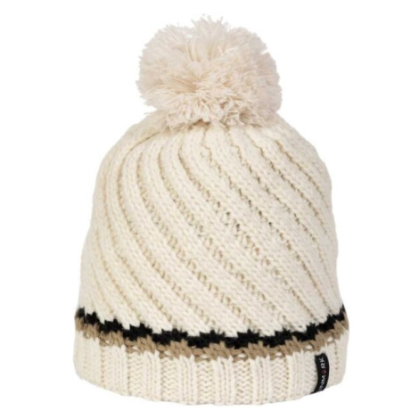 Finmark WINTER HAT Zimní pletená čepice, béžová, velikost