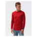 Červené pánské basic tričko Ombre Clothing