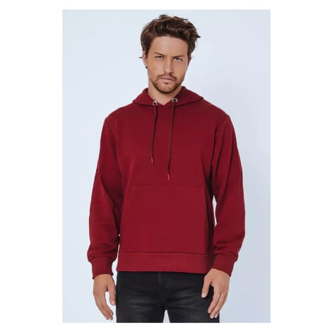 Dstreet BX5014 maroon men's hoodie