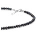 Gaura Pearls Perlový náhrdelník Enrica - černá sladkovodní perla, stříbro 925/1000 FORB445-C 40 
