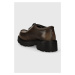 Kožené polobotky Vagabond Shoemakers COSMO 2.0 dámské, hnědá barva, na plochém podpatku, 5649.01