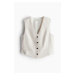 H & M - Elegantní společenská vesta - béžová