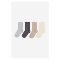H & M - Ponožky 4 páry - béžová
