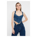 Dámský crop top Trendyol TPRAW22BZ1118/Navy blue