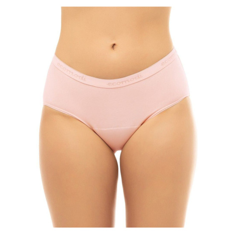 Menstruační kalhotky růžové z bambusu vysoký pas sací třída Střední Ecomodi