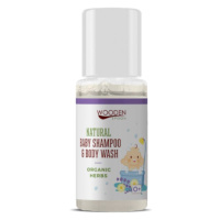 Přírodní dětský sprchový gel a šampon 2v1 s bylinkami Wooden Spoon 10ml vzorek