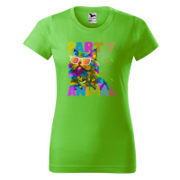 DOBRÝ TRIKO Dámské tričko s potiskem Party animal Barva: Apple green