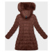 Dámská zimní bunda v cihlové barvě s kapucí (LHD-23013)
