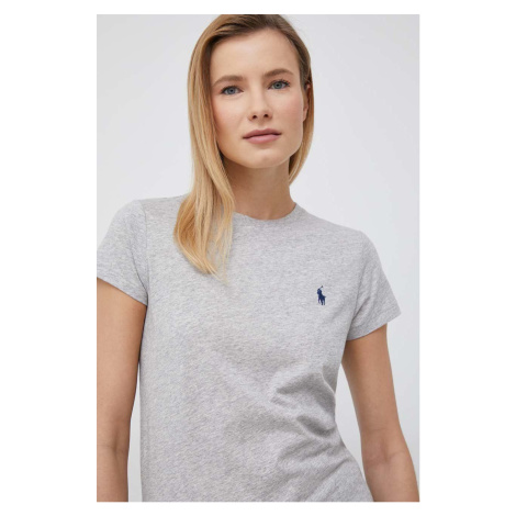 Bavlněné tričko Polo Ralph Lauren šedá barva, 211898698