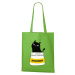 DOBRÝ TRIKO Bavlněná taška s kočkou ANTIDEPRESIVA Barva: Černá