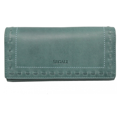SEGALI Dámská kožená peněženka SG-27052 zelená