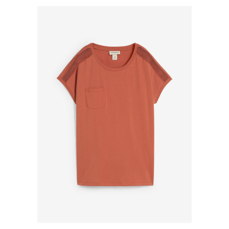 Volné tričko s krajkou Bonprix