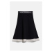 Sukně karl lagerfeld flared knit skirt black