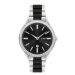 MINET Stříbrno-černé dámské hodinky AVENUE MWL5307