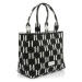 Kabelka karl lagerfeld k/monogram knit lg tote black/white