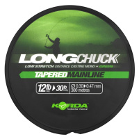 Korda ujímaný vlasec longchuck tapered mainline green - 0,30-0,47 mm 12-30 lb