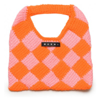 Kabelka marni mw84f - diamond crochet borsa oranžová