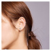 Y0143 Stříbrná náušnice na jedno ucho s řetízkem MOTÝLCI se zirkony