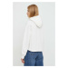 Bavlněná mikina Pepe Jeans HARIA dámská, bílá barva, s kapucí, s aplikací