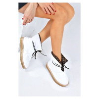 Fox Shoes Women's Boots in White Fabric