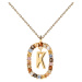 PDPAOLA Krásný pozlacený náhrdelník písmeno "K" LETTERS CO01-270-U (řetízek, přívěsek)