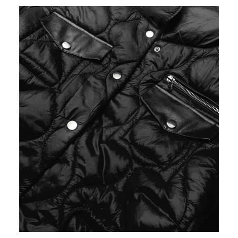 Černá dámská prošívaná bunda se stojáčkem (AG8-001) Ann Gissy