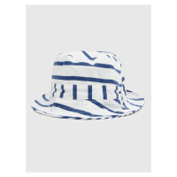 Modro-bílý dětský oboustranný klobouk GAP