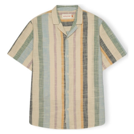 Revolution Cuban Shirt S/S 3918 - Dustgreen ruznobarevne