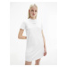 Calvin Klein Calvin Klein Jeans dámské bílé šaty MICRO BRANDING T-SHIRT DRESS