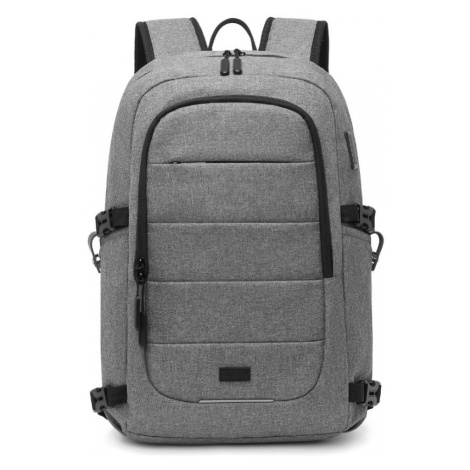 Kono voděodolní batoh s USB portem - šedý - 21 L