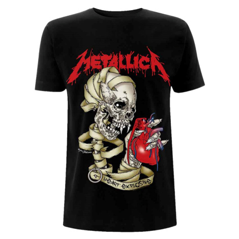 Metallica Tričko Heart Explosive Black