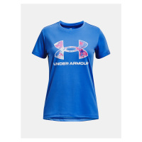 Under Armour Tričko UA Tech Print BL SSC-BLU - Holky