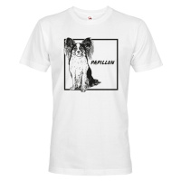 Pánské tričko pro milovníky zvířat - Papillon  - dárek na narozeniny