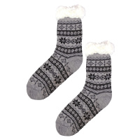 Snowy grey huňaté ponožky beránek MC 113 světle šedá