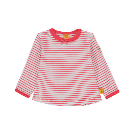Steiff Girls Košile s dlouhým rukávem, pruhovaná červená Steiff Collection