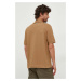 Bavlněné polo tričko Lacoste béžová barva, s aplikací