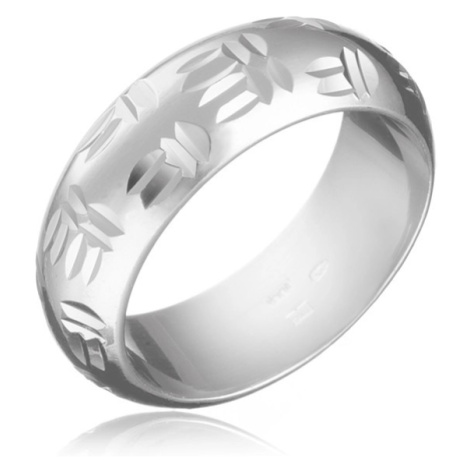 Stříbrný prsten 925 - indiánský motiv, dvojité zářezy Šperky eshop