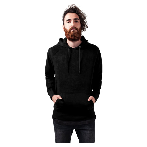 Černá imitace semiše s kapucí Urban Classics