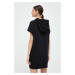 Šaty Dkny černá barva, mini, oversize