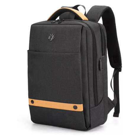 Golden Wolf sportovní batoh s USB Egon Černý 15L