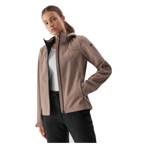 4F-SOFTSHELL JACKET-AW23TSOFF152-82S-LIGHT BROWN Hnědá